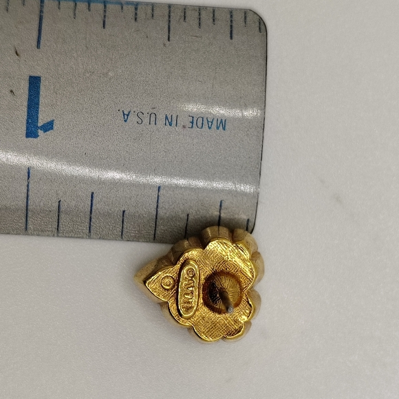 Avon Heart Crystal Vtg Earrings - Picture 5 of 5